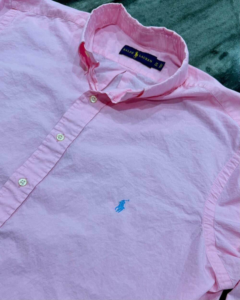 Polo Ralph Lauren Button Down Shirt Mens LT Large Tall Pink Blue Pony